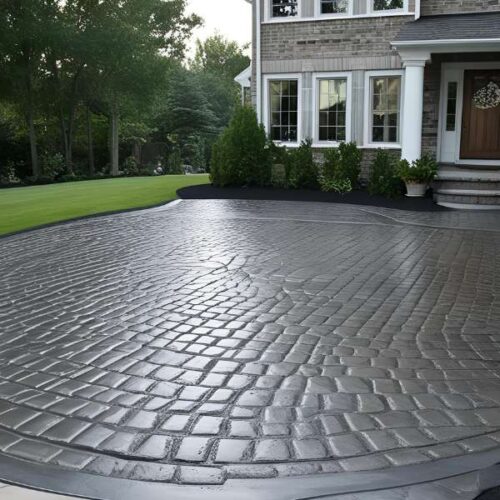 Cobblestone-Stamped-Concrete-Driveway_